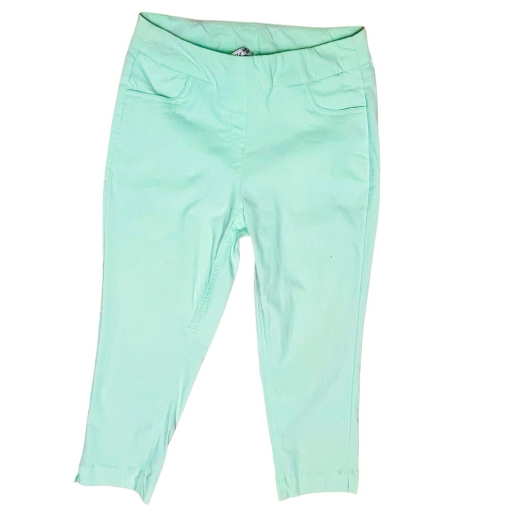 Lulu-B Ankle Pants Green Pull On Stretchy Sz 8 NWOT - Picture 2 of 11